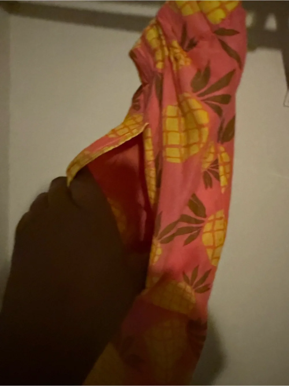 Summer Pineapple Print Pink Mini Skirt